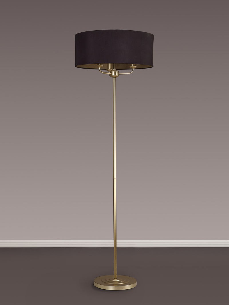 Banham Floor Lamp with 3 Lights  Gold &  Black