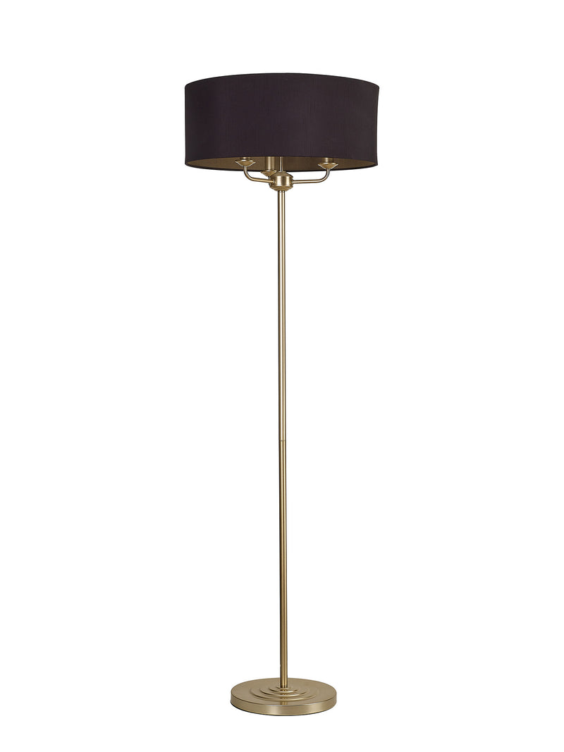 Banham Floor Lamp with 3 Lights  Gold &  Black