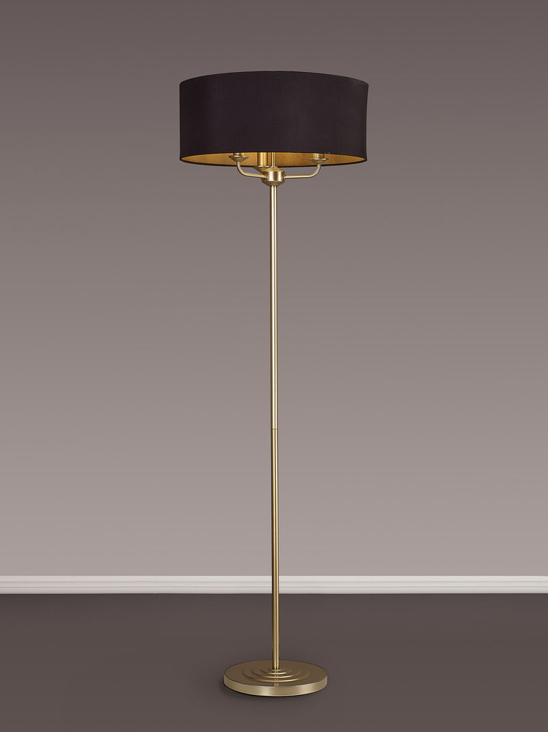 Banham Floor Lamp with 3 Lights  Gold &  Black