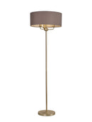Banham Floor Lamp with 3 Lights  Gold & Grey