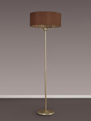 Banham Floor Lamp with 3 Lights  Gold & Cocoa