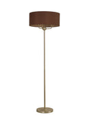 Banham Floor Lamp with 3 Lights  Gold & Cocoa