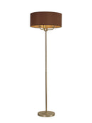 Banham Floor Lamp with 3 Lights  Gold & Cocoa