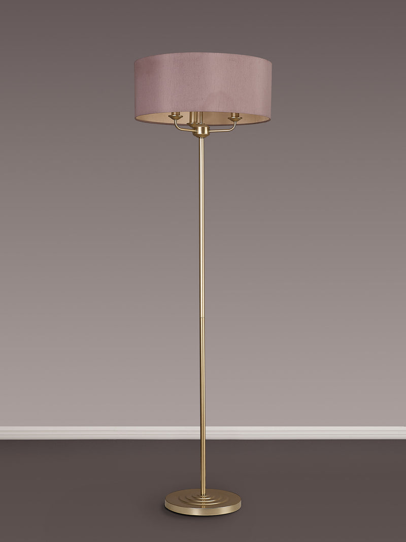 Banham Floor Lamp with 3 Lights  Gold & Taupe