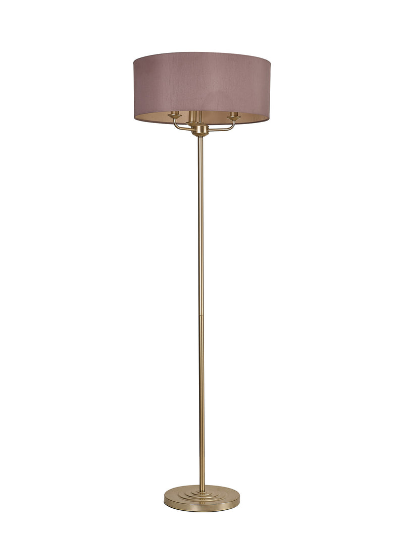 Banham Floor Lamp with 3 Lights  Gold & Taupe