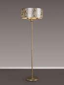 Banham Floor Lamp with 3 Lights - Gold with Silver