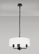Banham Pendant  Light with 3 Lights  Black & White