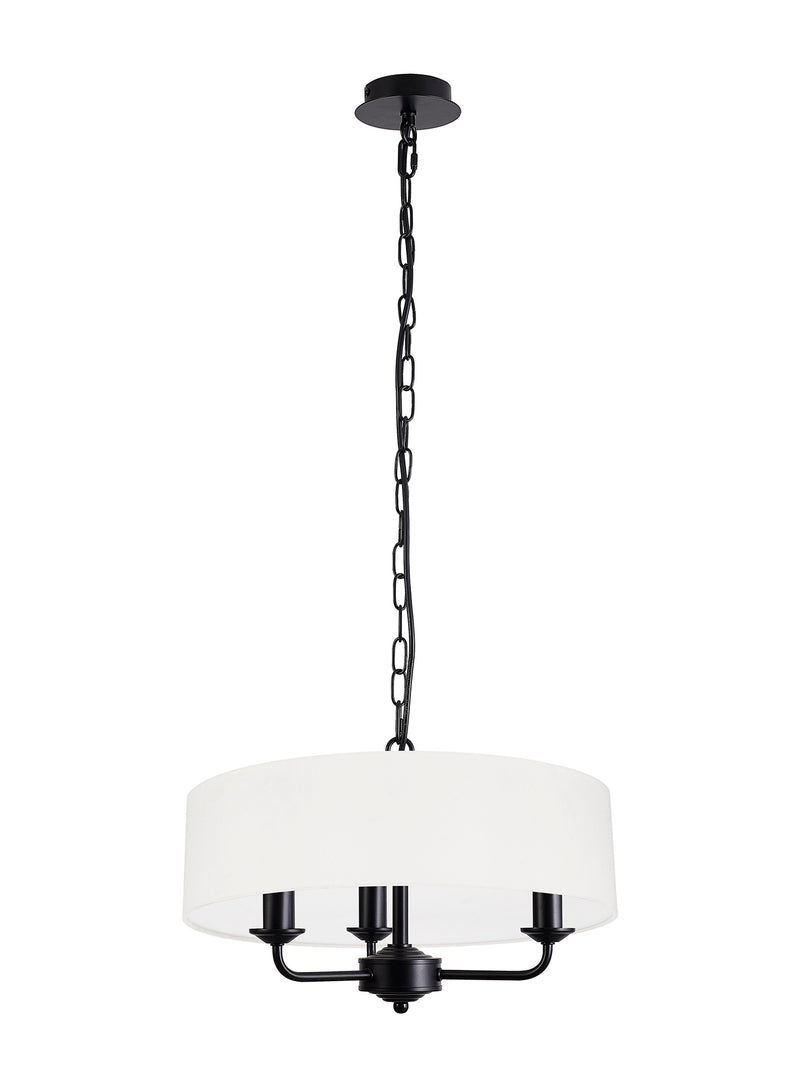 Banham Pendant  Light with 3 Lights  Black & White