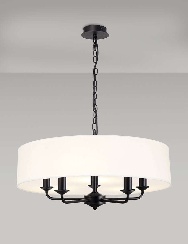 Banham Pendant Light with 5 Lights  Black & White