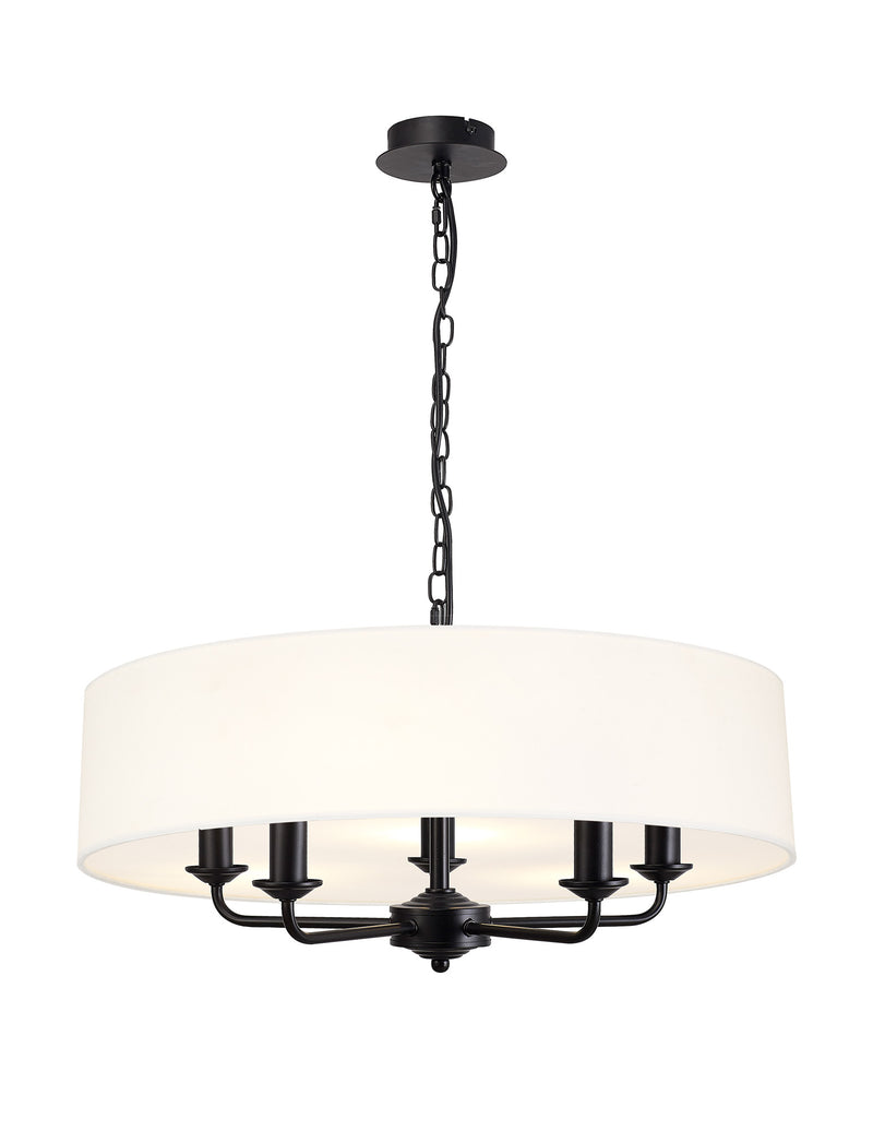 Banham Pendant Light with 5 Lights  Black & White