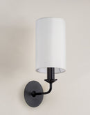 Banham Wall Lamp  with 1 Light - Matt Black & White