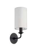 Banham Wall Lamp  with 1 Light - Matt Black & White