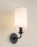 Banham Wall Lamp  with 1 Light - Matt Black & White