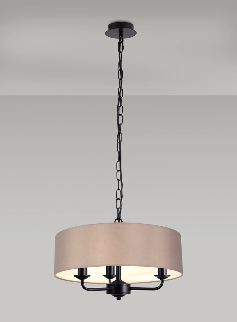 Banham Pendant  Light with 3 Lights   Black & Grey