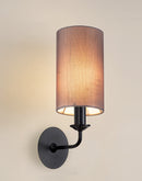 Banham Wall Lamp 1 Light Matt Black - Grey