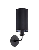 Banham Wall Lamp 1 Light Matt Black - Black