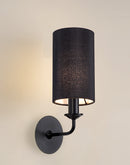 Banham Wall Lamp 1 Light Matt Black - Black