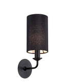 Banham Wall Lamp 1 Light Matt Black - Black