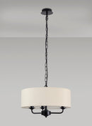 Banham Pendant Light with 3 Lights Black & Ivory