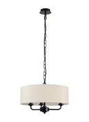 Banham Pendant Light with 3 Lights Black & Ivory