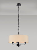 Banham Pendant Light with 3 Lights Black & Ivory