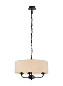 Banham Pendant Light with 3 Lights Black & Ivory
