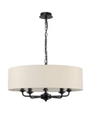 Banham Pendant Light with 5 Lights Black & Ivory