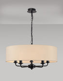 Banham Pendant Light with 5 Lights Black & Ivory