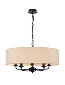 Banham Pendant Light with 5 Lights Black & Ivory