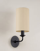 Banham Wall Lamp 1 Light Black - Ivory