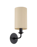Banham Wall Lamp 1 Light Black - Ivory