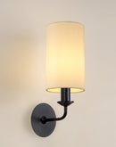 Banham Wall Lamp 1 Light Black - Ivory