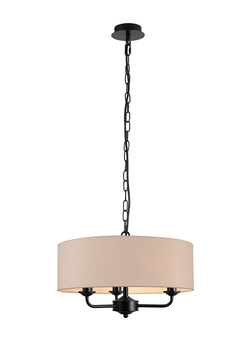 Banham Pendant Light with 3 Lights Black & Nude