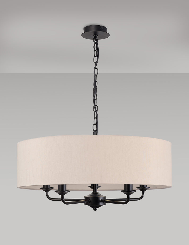 Banham Pendant Light with 5 Lights Black & Nude