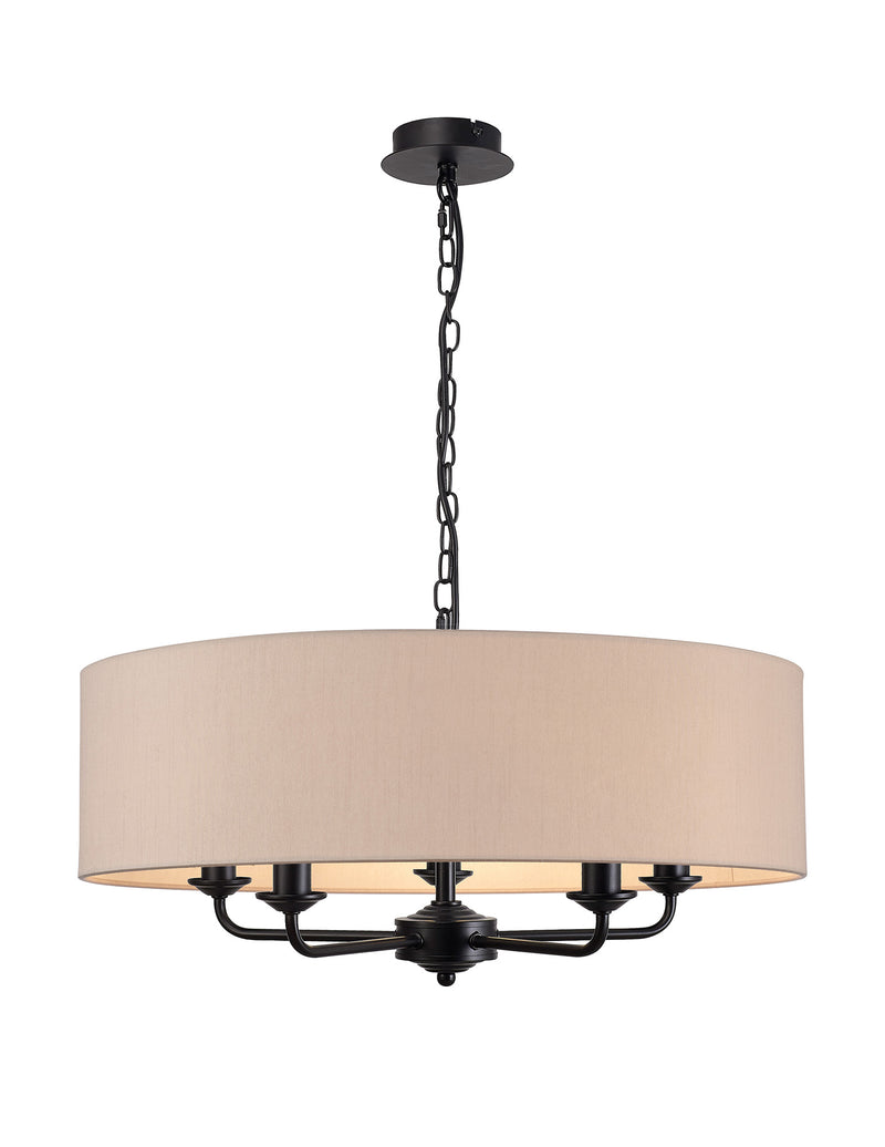 Banham Pendant Light with 5 Lights Black & Nude