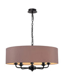 Banham Pendant Light 5 Lights Black Taupe & Gold