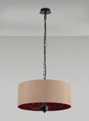 Banham Pendant Light with 3 Lights Black Gold & Ruby