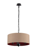 Banham Pendant Light with 3 Lights Black Gold & Ruby