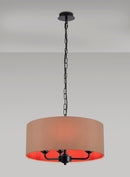 Banham Pendant Light with 3 Lights Black Gold & Ruby