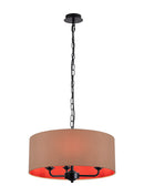 Banham Pendant Light with 3 Lights Black Gold & Ruby