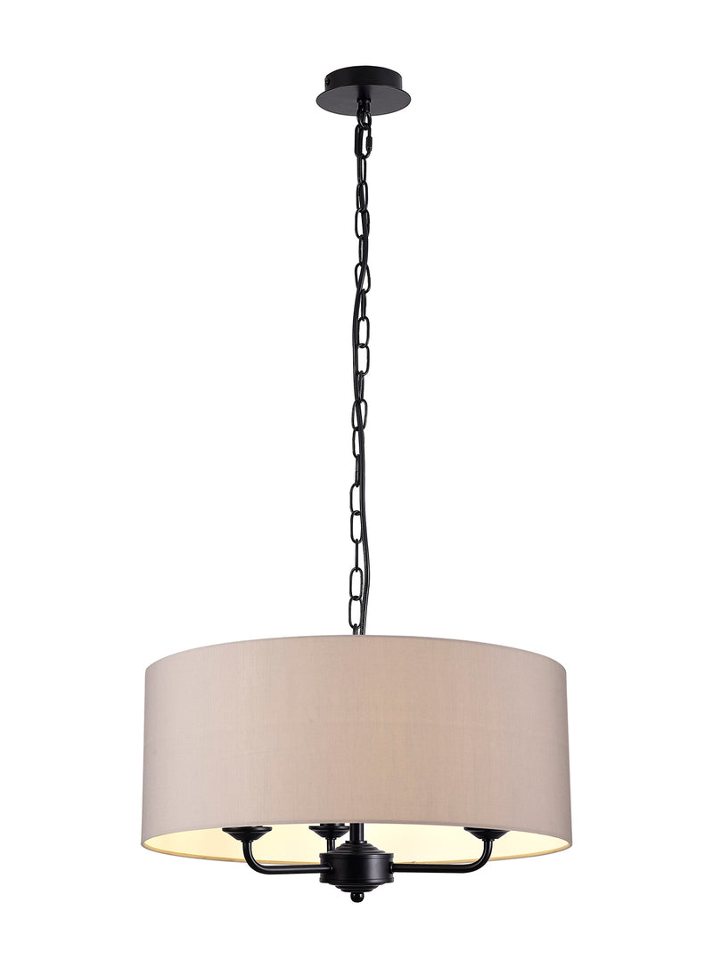 Banham Pendant Light with 3 Lights Black & Grey