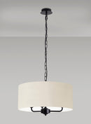 Banham Pendant Light with 3 Lights Black & Ivory