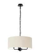 Banham Pendant Light with 3 Lights Black & Ivory