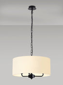 Banham Pendant Light with 3 Lights Black & Ivory