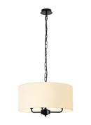 Banham Pendant Light with 3 Lights Black & Ivory