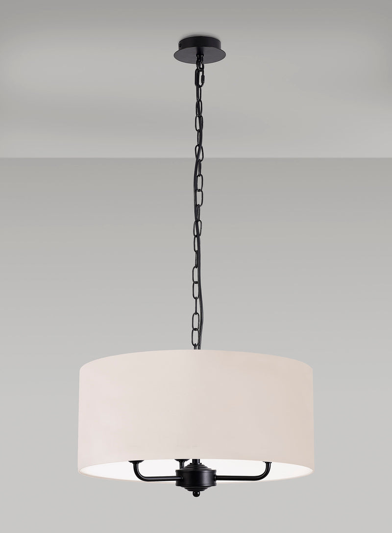 Banham Pendant Light with 3 Lights Black & Nude