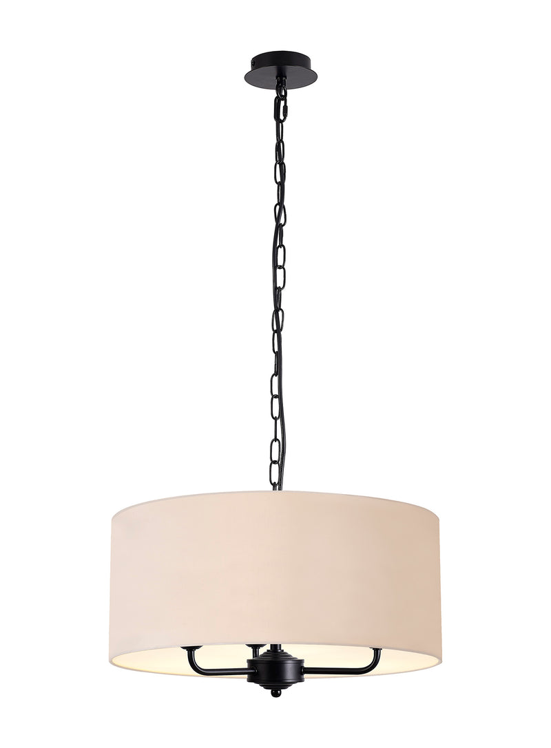 Banham Pendant Light with 3 Lights Black & Nude