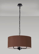 Banham pendant Light with 3 Lights Black & Cocoa