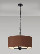 Banham pendant Light with 3 Lights Black & Cocoa