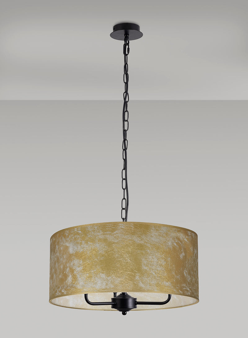 Banham Pendant Light with 3 Lights Black & Gold